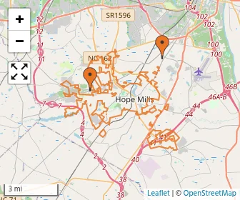 Area schools map